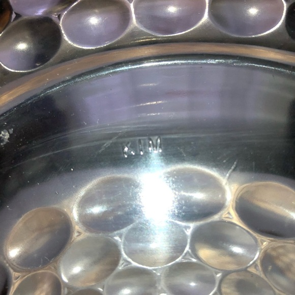 Amber Bubble Design Glass Plate - Picture 4 of 6